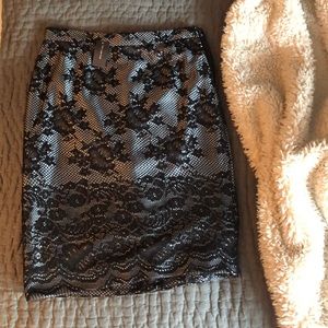 Lace Pencil Skirt